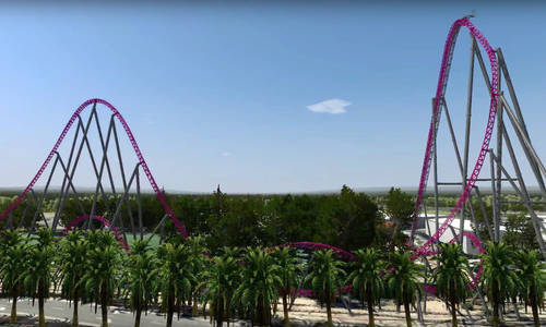 This Movie World hypercoaster rendering is cool... but it's not real