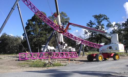 Movie World's hypercoaster commences vertical construction