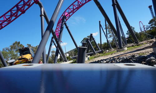 Up close with the DC Rivals HyperCoaster at Movie World 