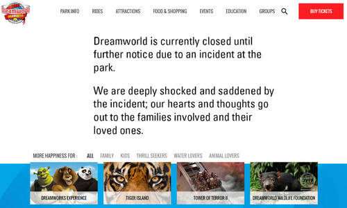 Dreamworld closed until further notice following fatal incident