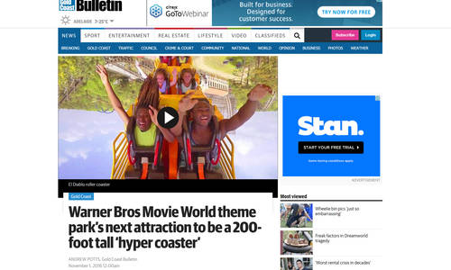 Gold Coast Bulletin demonstrates little knowledge of hypercoasters