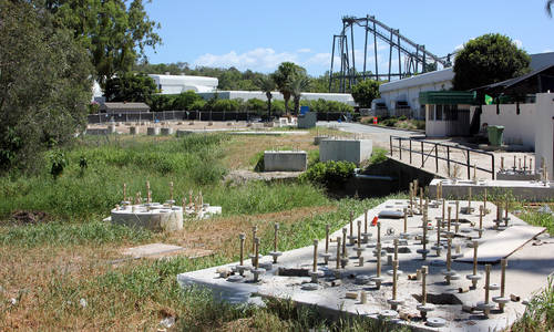 Movie World prepares site for roller coaster construction