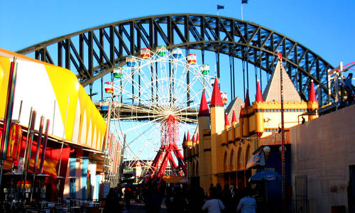 Birds-eye view of Luna Park in Sydney