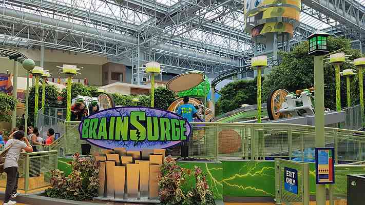 Brain Surge | Flat Ride at Nickelodeon Universe | Parkz - Theme Parks