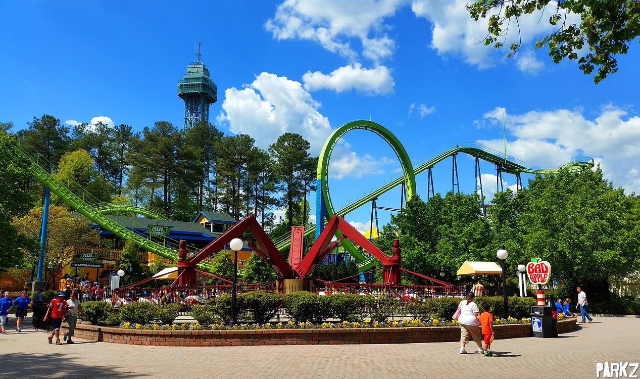 Bad Apple Flat Ride at Kings Dominion Parkz Theme Parks