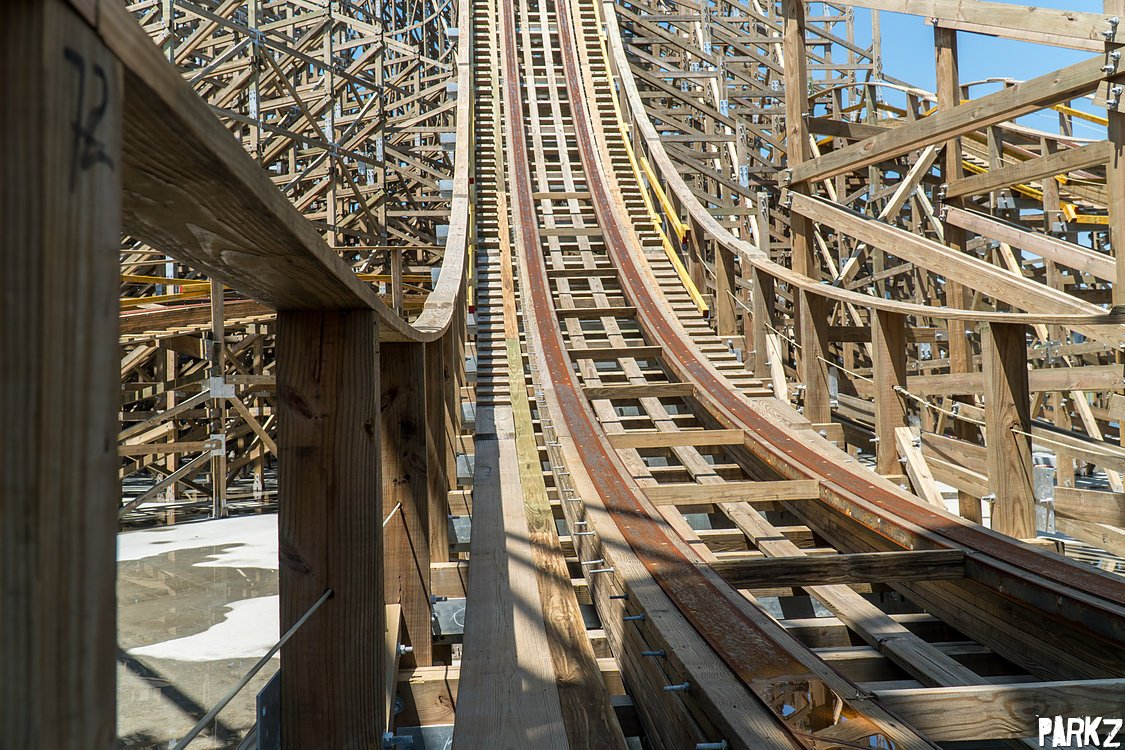 The Parkz Update: Sea World's dormant beast: up close with the Leviathan wooden roller coaster