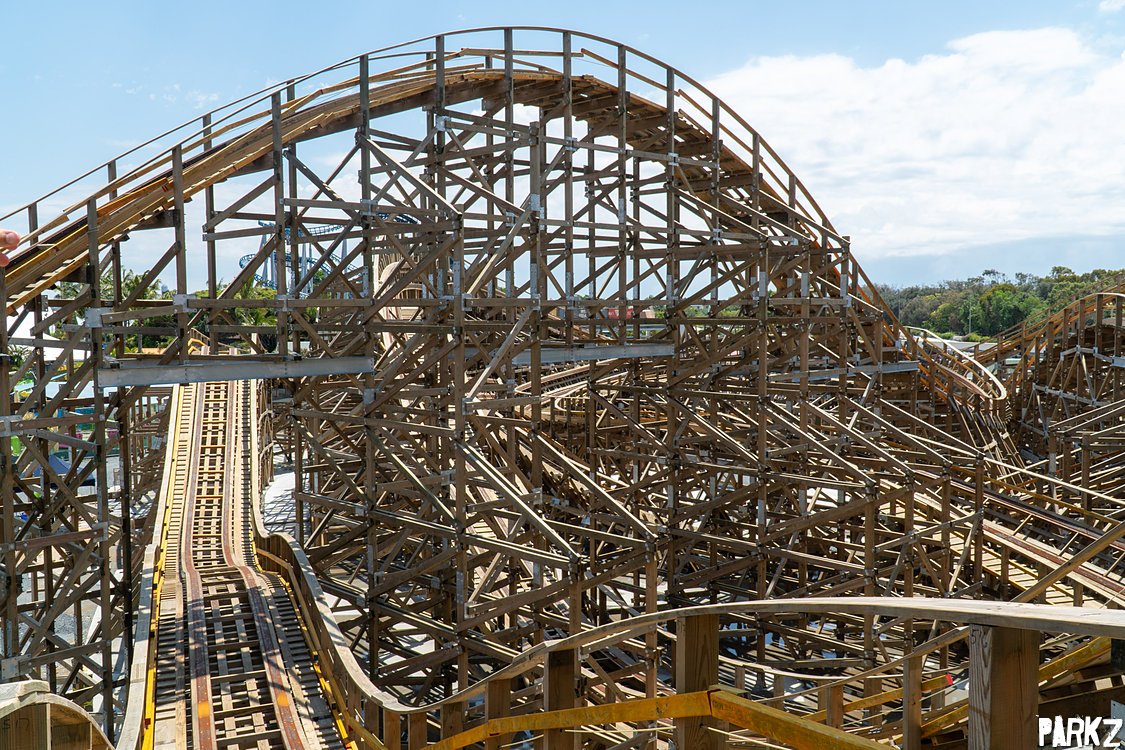 The Parkz Update: Sea World's dormant beast: up close with the Leviathan wooden roller coaster