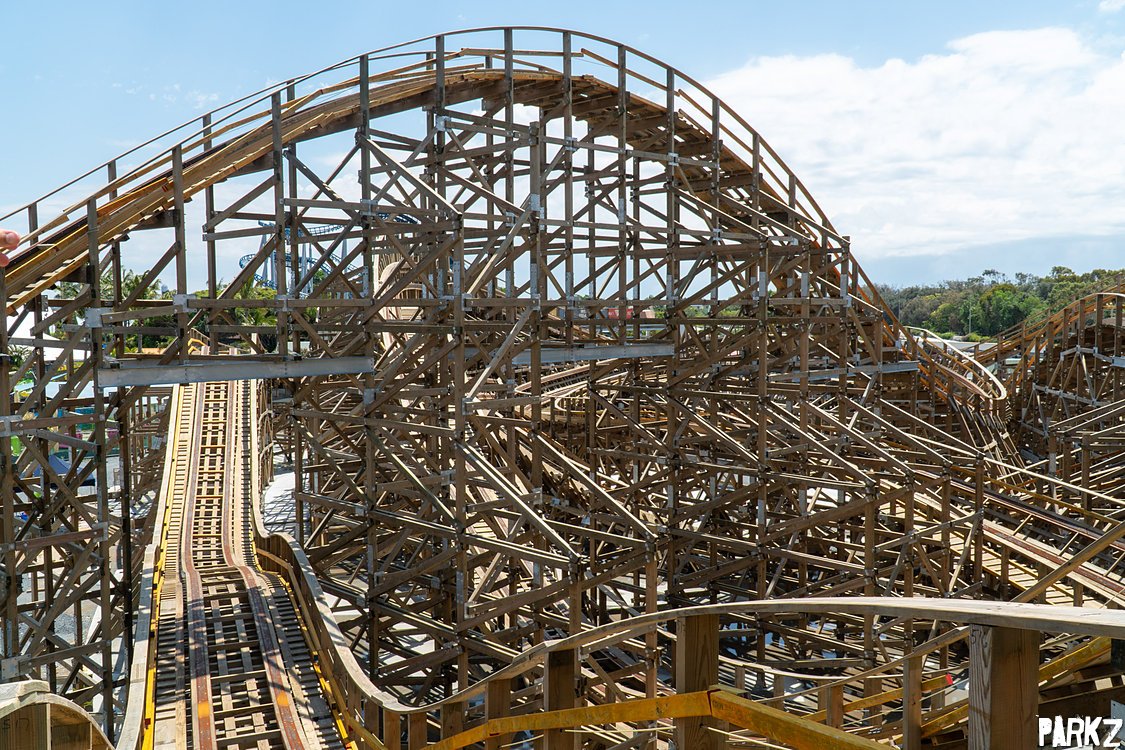 Great ride, great theming, confusing operations: Leviathan wooden roller  coaster opens at Sea World