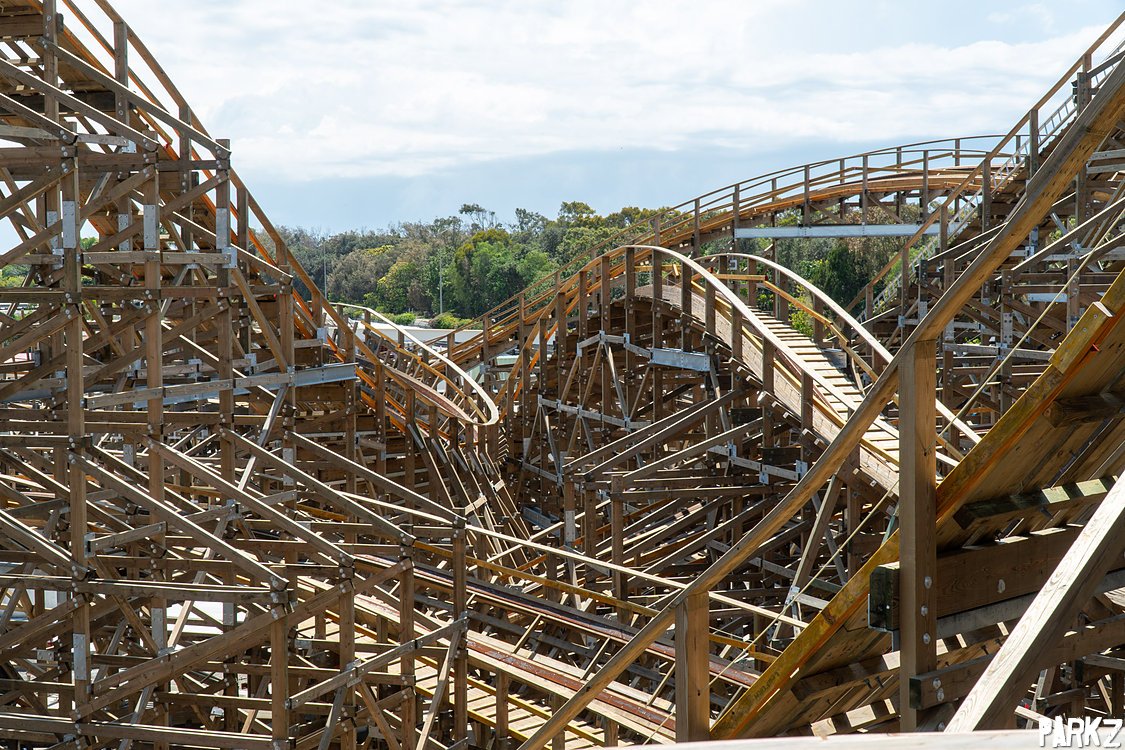 The Parkz Update: Sea World's dormant beast: up close with the Leviathan wooden roller coaster