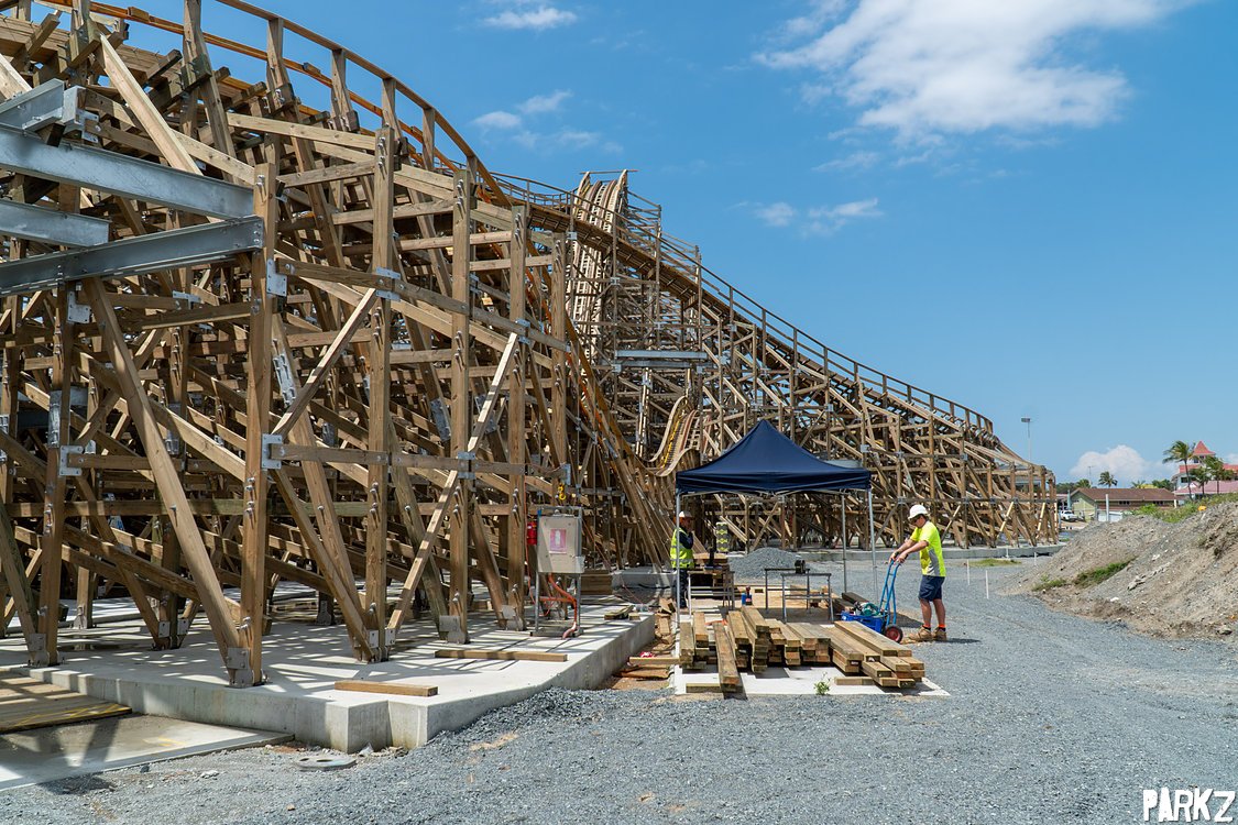 The Parkz Update: Sea World's dormant beast: up close with the Leviathan wooden roller coaster