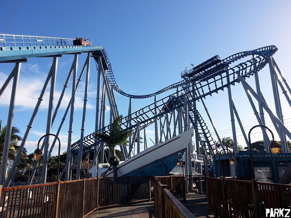 Storm Coaster Roller coaster at Sea World Parkz Theme Parks