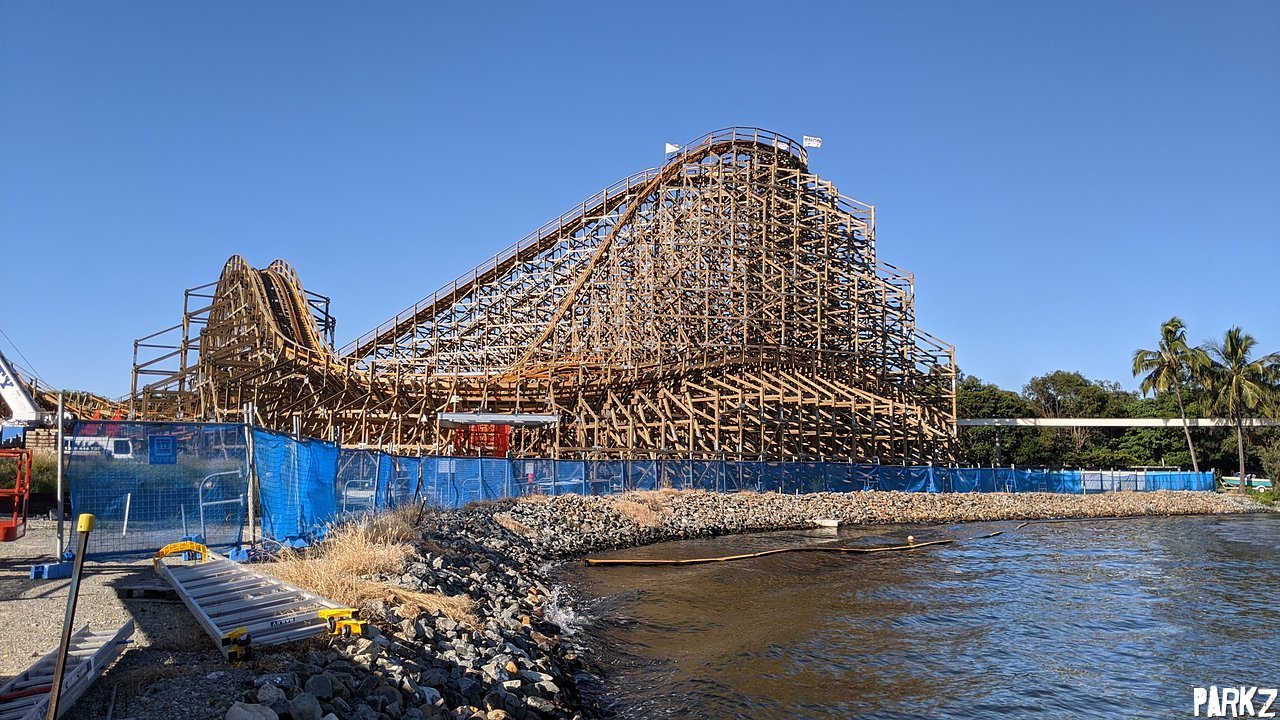 The Parkz Update: Leviathan wooden roller coaster nears completion at Sea  World