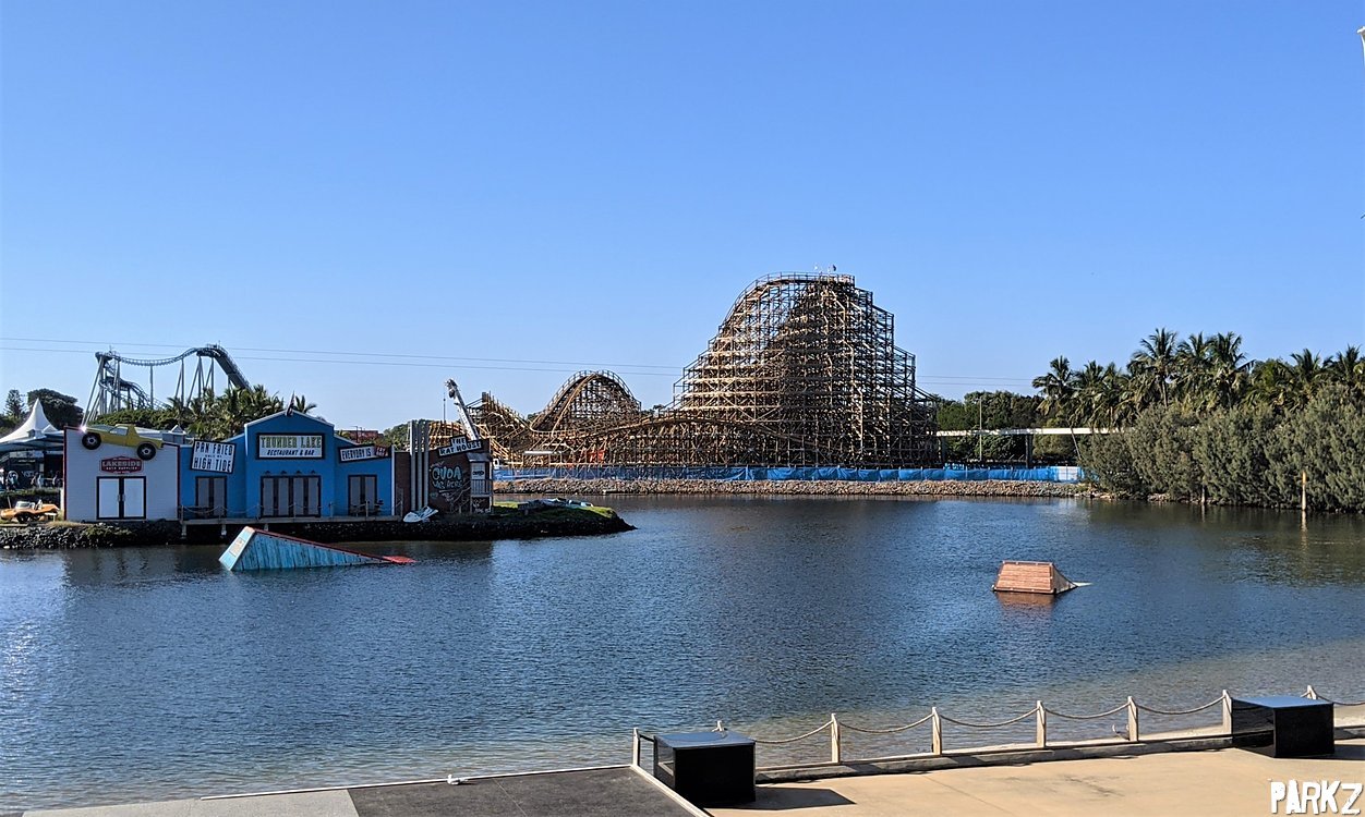 The Parkz Update: Leviathan wooden roller coaster nears completion at Sea  World